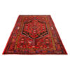 Hand-Knotted Persian Zanjan Kasra Rug (Tribal Geometric Medallion) - Red Wool