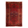 Hand-Knotted Persian Zanjan Ramin Rug (Tribal Geometric Medallion) - Red Wool