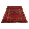 Hand-Knotted Persian Zanjan Ramin Rug (Tribal Geometric Medallion) - Red Wool