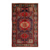 Hand-Knotted Persian Zanjan Masterpiece (Tribal Style Geometric Medallion) - Red Wool