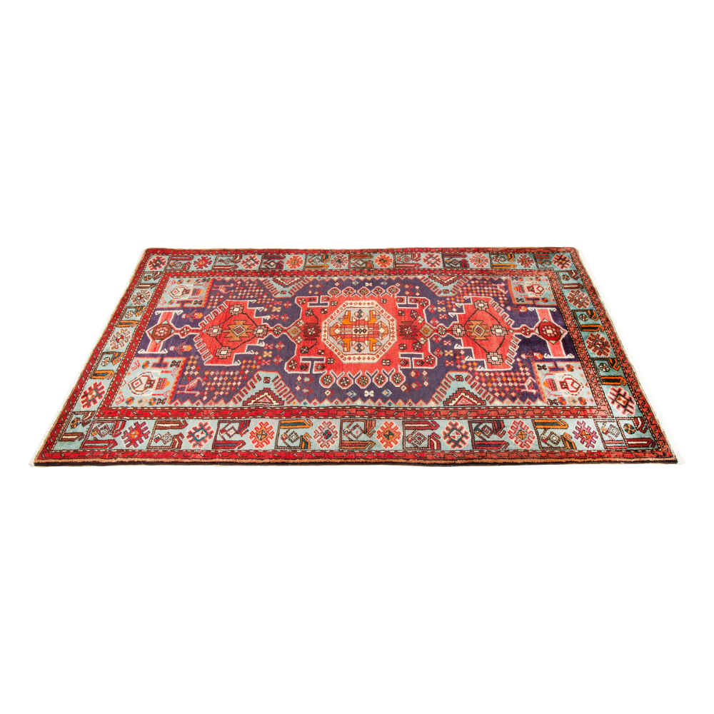Hand-Knotted Persian Zanjan Masterpiece (Tribal Style Geometric Medallion) – Red Wool