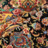 Hand-Knotted Persian Tabriz Barsam Rug (Traditional Medallion) - Black Silk & Cotton