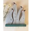 Handmade Wooden Wall Key Holder - Gray Cottage Design