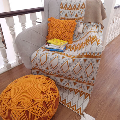 Soft & Light Knitted Throw for Sofa & Bed Model Jina