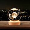 Crystal Ball Lamp Fantasy Night Light Moon & Girl