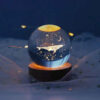 Crystal Ball Lamp Fantasy Night Light Moon & Whale