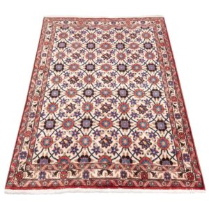 Vintage Persian Varamin Fahimeh Rug (Intricate All-over Floral Pattern) – Red Wool