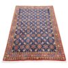 Vintage Persian Varamin Nahal Rug (Intricate All-over Floral Pattern) - Blue Wool