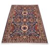 Vintage Persian Varamin Navazesh Rug (Tribal All-over Floral) - Blue Wool