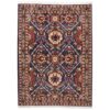 Vintage Persian Varamin Navazesh Rug (Tribal All-over Floral) - Blue Wool