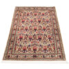 Vintage Persian Varamin Tiara Rug (Intricate All-over Floral Pattern) - Cream Wool