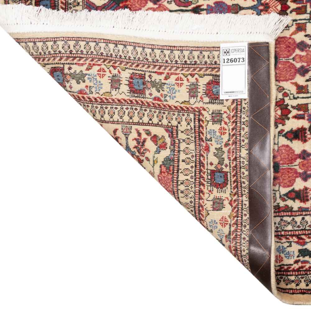 Vintage Persian Varamin Tiara Rug (Intricate All-over Floral Pattern) – Cream Wool
