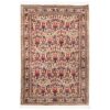 Vintage Persian Varamin Tiara Rug (Intricate All-over Floral Pattern) - Cream Wool