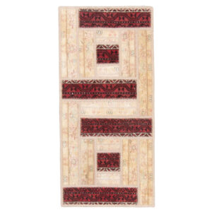 Vintage Persian Hand-Knotted Patchwork Carpet Alborz