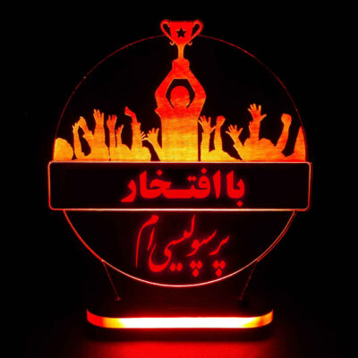 3D Football Fan LED Night Light with Persepolis F.C. Logo Design