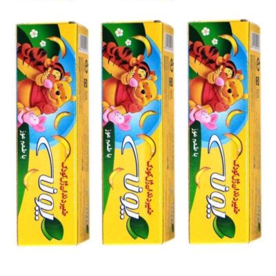 Pooneh Banana Toothpaste, Suitable for Children, Gentle Daily Oral Care – 50 ml, Pack of 12