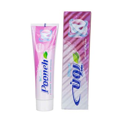 Pooneh Whitening Sensitive Toothpaste with Mint Flavor, Daily Whitening & Gentle Sensitive Teeth Care – 100 ml, Pack of 12
