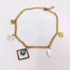 Steel Cheshm Nazar Ankle Bracelet Model Laleh