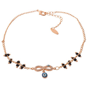 Steel Cheshm Nazar Ankle Bracelet Model Nahid