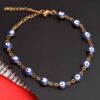 Steel Cheshm Nazar Ankle Bracelet Model Sarvenaz