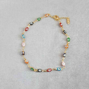 Steel Cheshm Nazar Ankle Bracelet Model Tanin