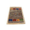 Handwoven Persian Minimalist Gabbeh Rug - Geometric Gray Wool