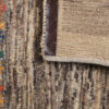 Handwoven Persian Minimalist Gabbeh Rug - Geometric Gray Wool