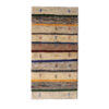 Handwoven Persian Striped Gabbeh Rug in Cream - Wool