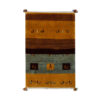 Handwoven Persian Striped Gabbeh Rug in Brown - Wool