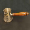 Hammered Brass Turkish Coffee Pot - Engraved Elegant Ibrik, Namin Model