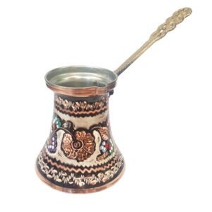 Hammered Copper Turkish Coffee Pot – Authentic Artisan Cezve, Almas Model