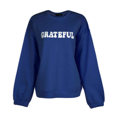 Women's Casual Crew Neck Sweatshirt with Grateful Design for Stylish Everyday Wear