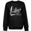 Woman's Casual Crew Neck Sweatshirt Model Lucky