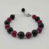 Beaded Bracelet for Women – Black & Purple Delroba Gemstones