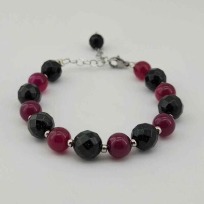 Women's Black & Purple Delroba Beaded Bracelet – Bohemian Jewelry