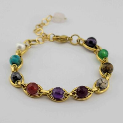 Women's Chakra Stone Beaded Bracelet – Bohemian Spiritual Jewelry