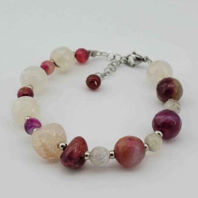 Women's Hakik & Quartz Beaded Bracelet – Bohemian Gemstone Jewelry