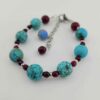 Beaded Bracelet for Women – Ruby & Turquoise Gemstone