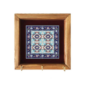 Ceramic Wall Key Holder – with Wooden Frame & Model Hasti
