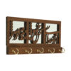 Handcrafted Persian Wooden Wall Key Holder - Eshgh Calligraphy