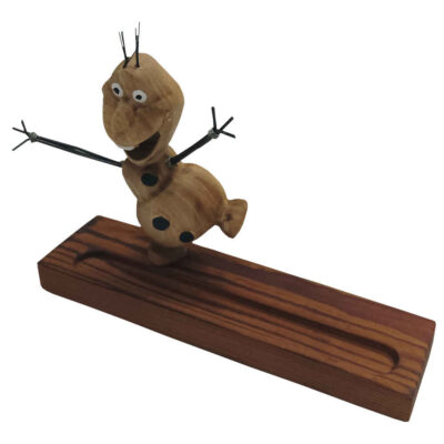 Wooden Incense Holder Rectangular Figurative Fantasy Model Olaf Set of 2