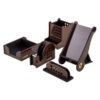 Wooden Office Desk Organizer Accessories - Model Edari (5pcs)