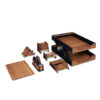 Wooden Office Desk Organizer Accessories - Model Laya (7pcs)
