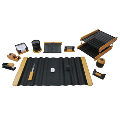 Wooden Office Desk Organizer Accessories - Model Wafer (13pcs)