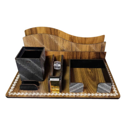 Wooden Office Desk Organizer - Model Mahyas