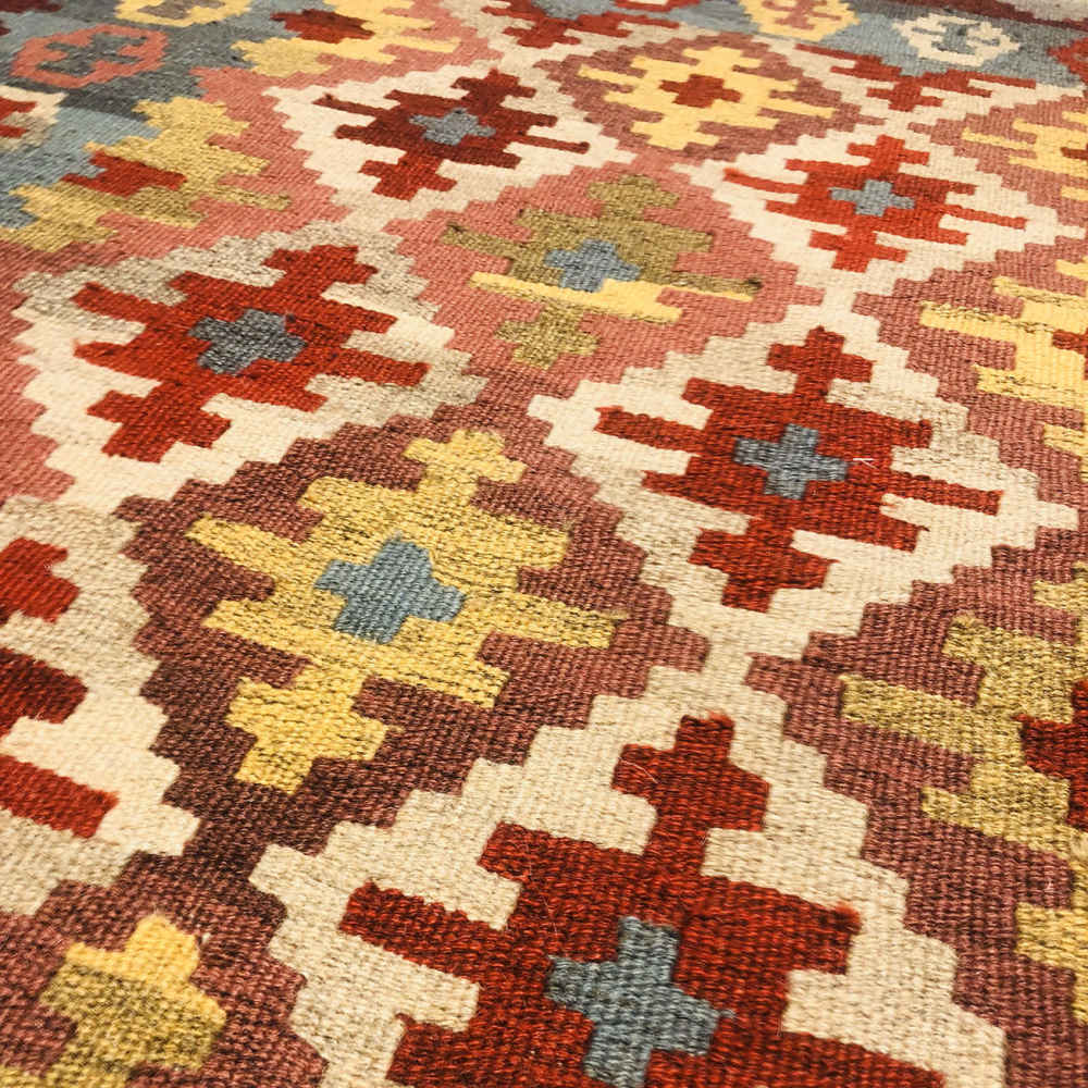 Firuzabad Dastris Geometric Kilim Rug – Authentic Handwoven Persian Wool