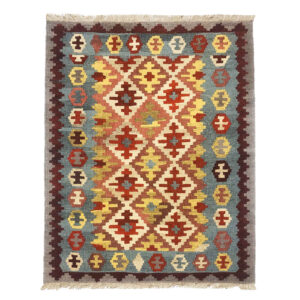 Firuzabad Dastris Geometric Kilim Rug – Authentic Handwoven Persian Wool