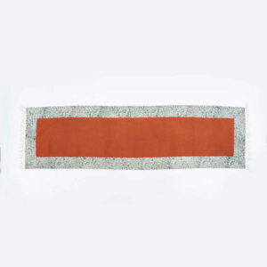 Handcrafted Linen Block Print Table Runner Badam