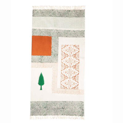 Handcrafted Linen Block Print Table Runner Borna