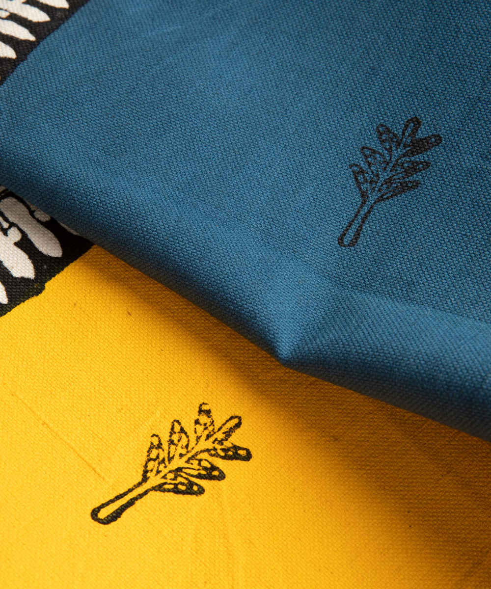 Handcrafted Linen Block Print Table Runner Techra